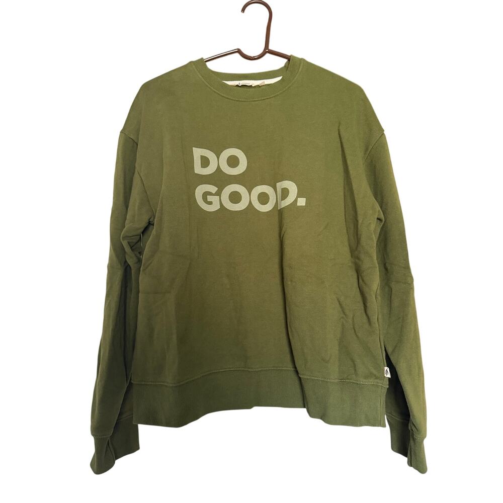 Cotopaxi Do Good Sweatshirt Womens XL Olive Green Crewneck Organic Cotton